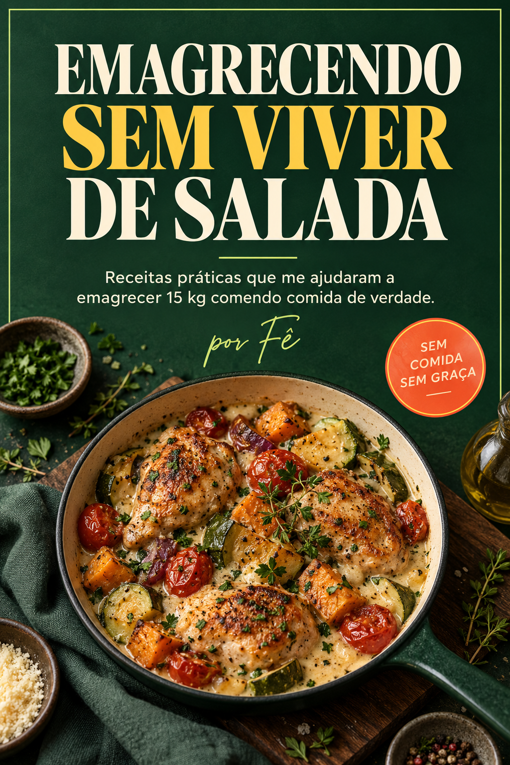 Capa do e-book Emagrecendo sem viver de salada